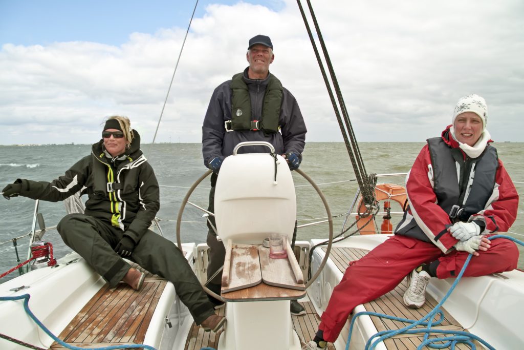 Sailing on the IJsselmeer in the Netherlands